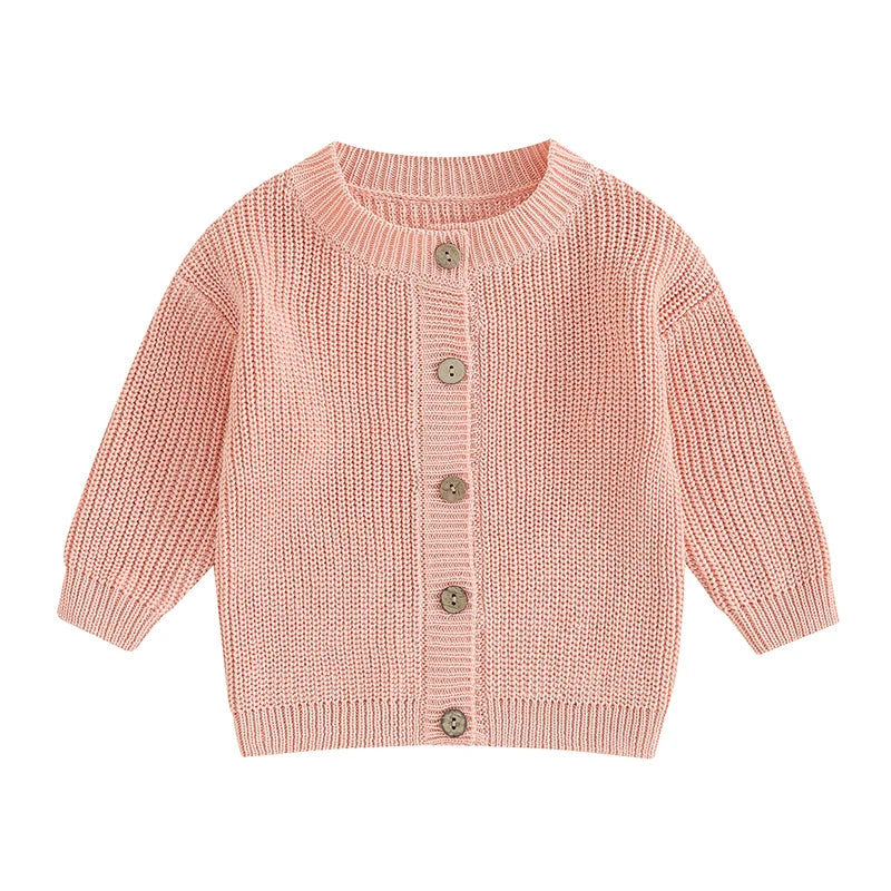 Baby Cotton Knitted Cardigan with Button Front