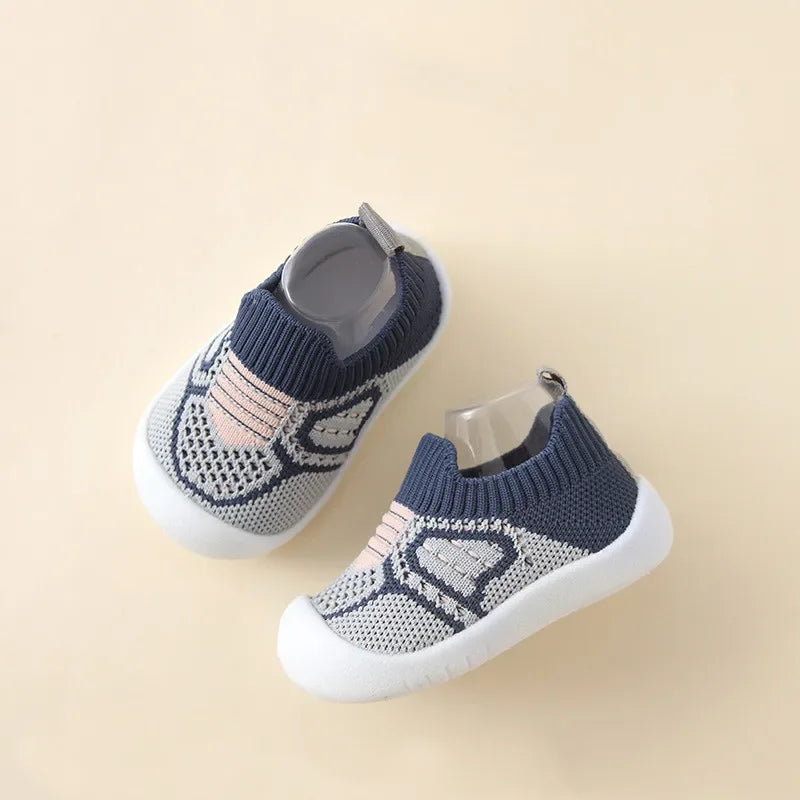 Baby Mesh Sock Shoes with Rubber Soles