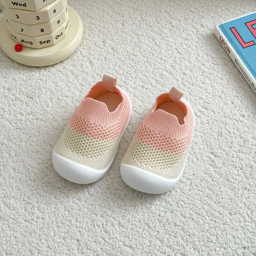 Baby Mesh Sock Shoes with Rubber Soles
