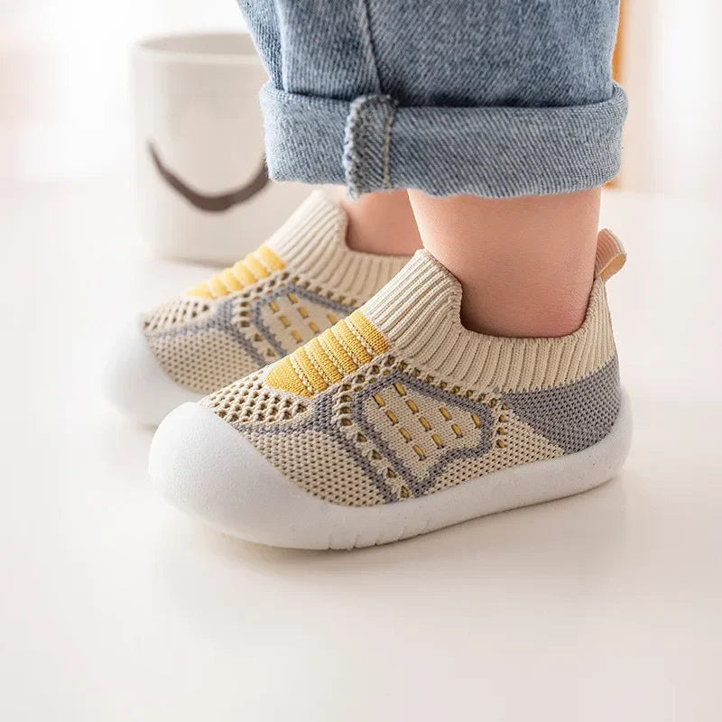 Baby Mesh Sock Shoes with Rubber Soles