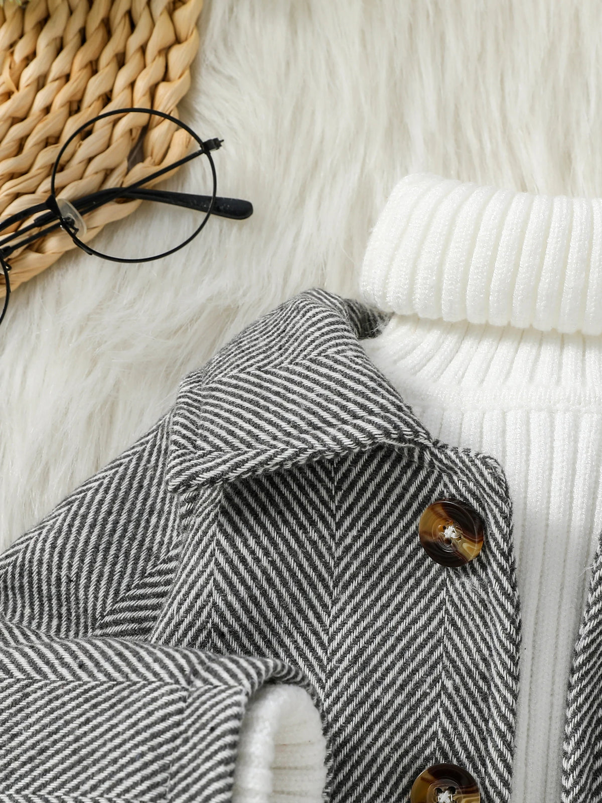Baby & Toddler Chevron Coat with Collar