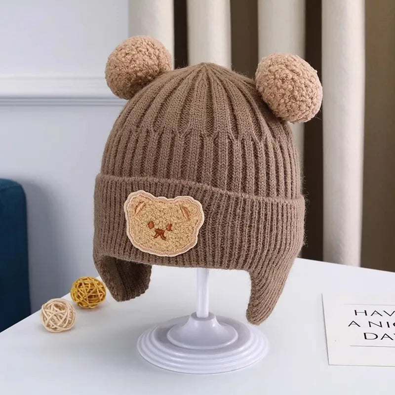 Baby Knitted Hat with Bear Ears