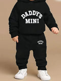 Baby “Dad Little Baby” Sweatshirt & Trousers Set