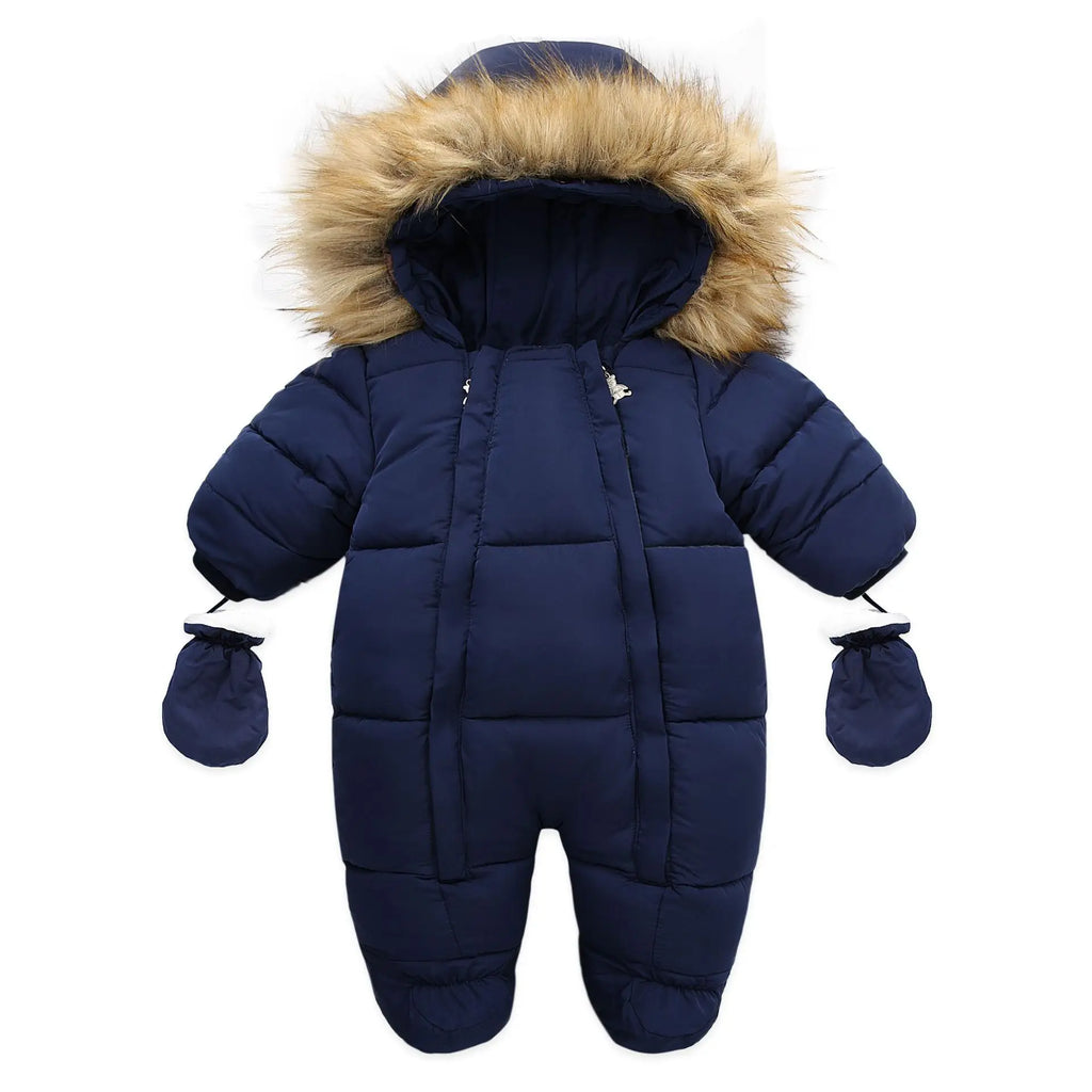 Baby Fleece-Lined Hooded Romper