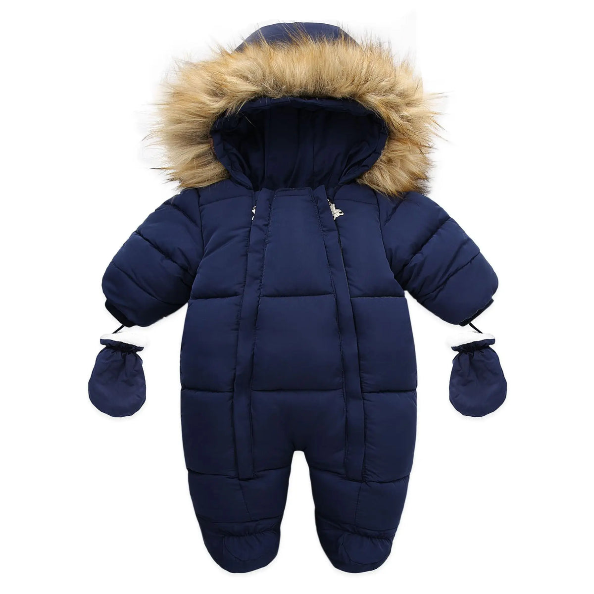 Baby Fleece-Lined Hooded Romper