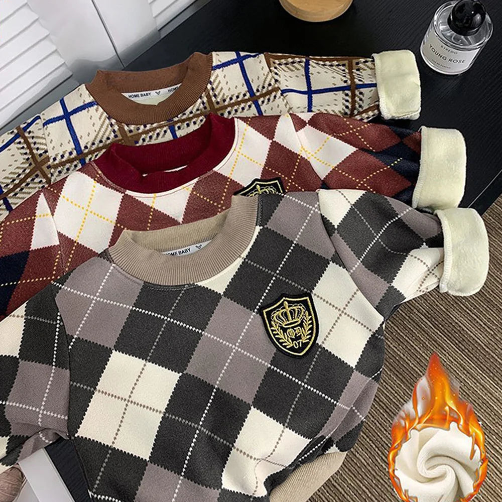 Baby & Children’s Fleece-Lined Knitted Jumper