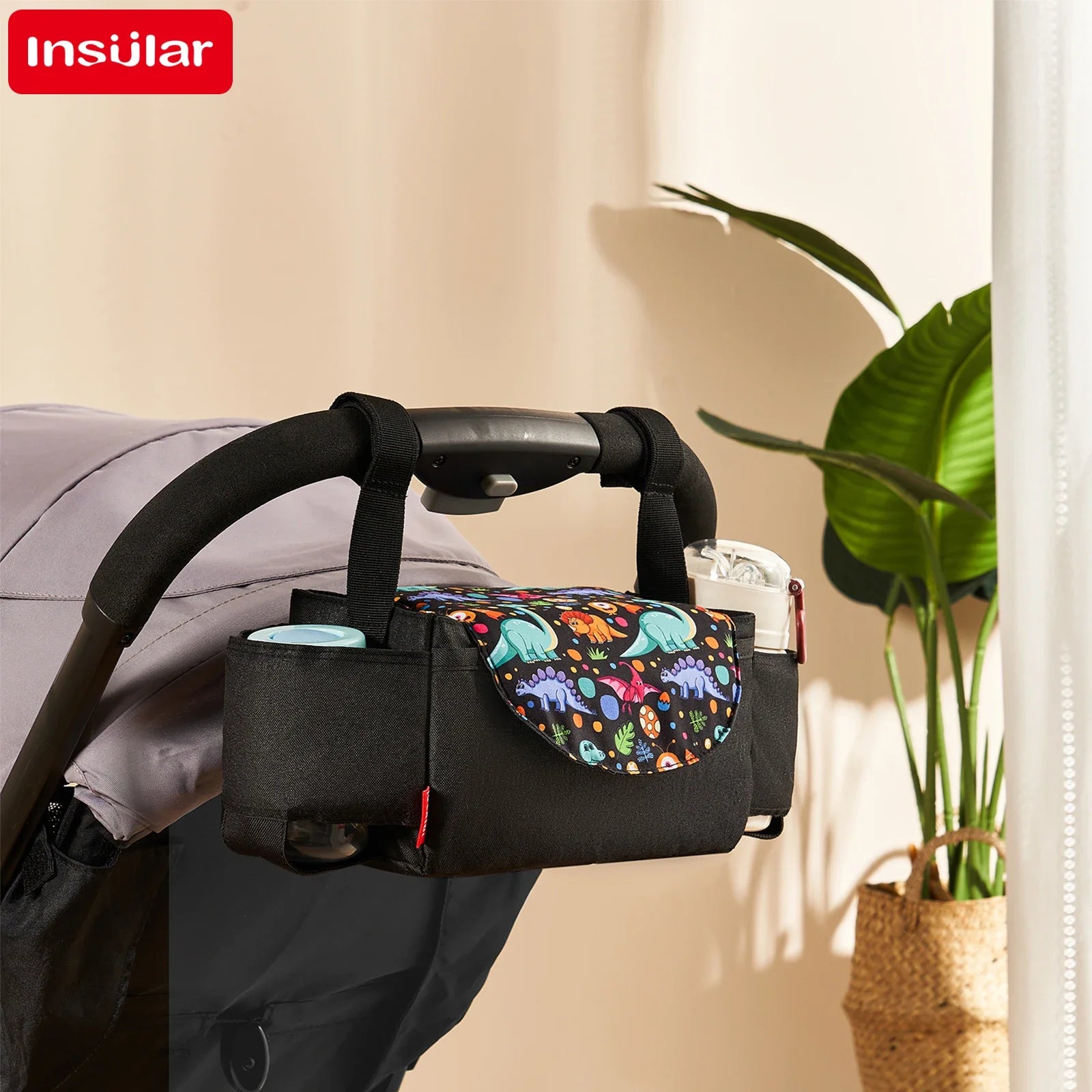 INSULAR Baby Diaper Bag Portable Insulated Milk Bottle Bag Large Capacity Mummy Storage Bag For Stroller Baby Care