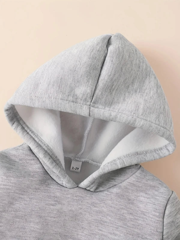 Baby Heart & Letter Print Hoodie & Trousers Set