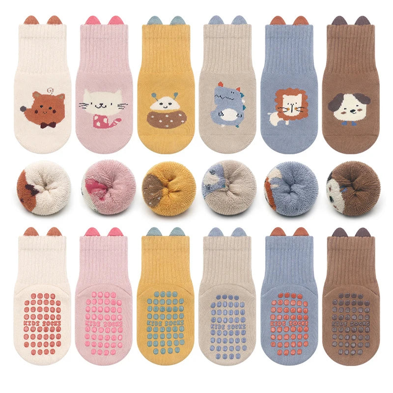 Baby Cartoon Socks – 6 Pairs