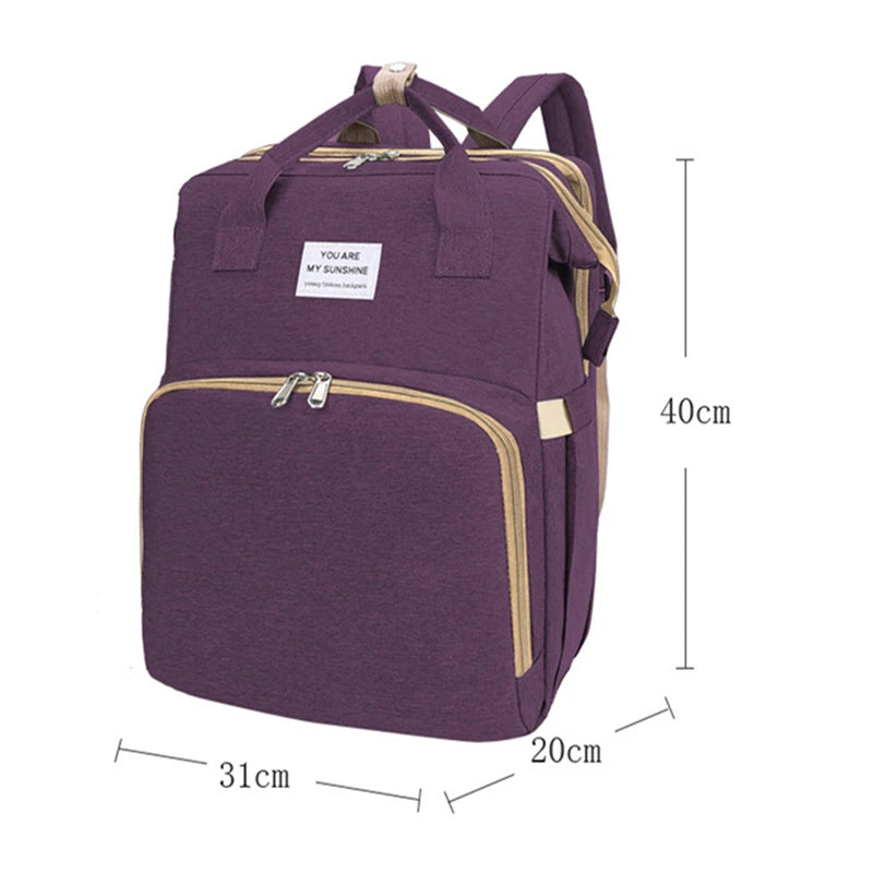 Portable Baby Folding Bed Mommy Bag Folding Mosquito Net Multifunctional Outgoing Portable Mother and Baby Backpack Large Capaci
