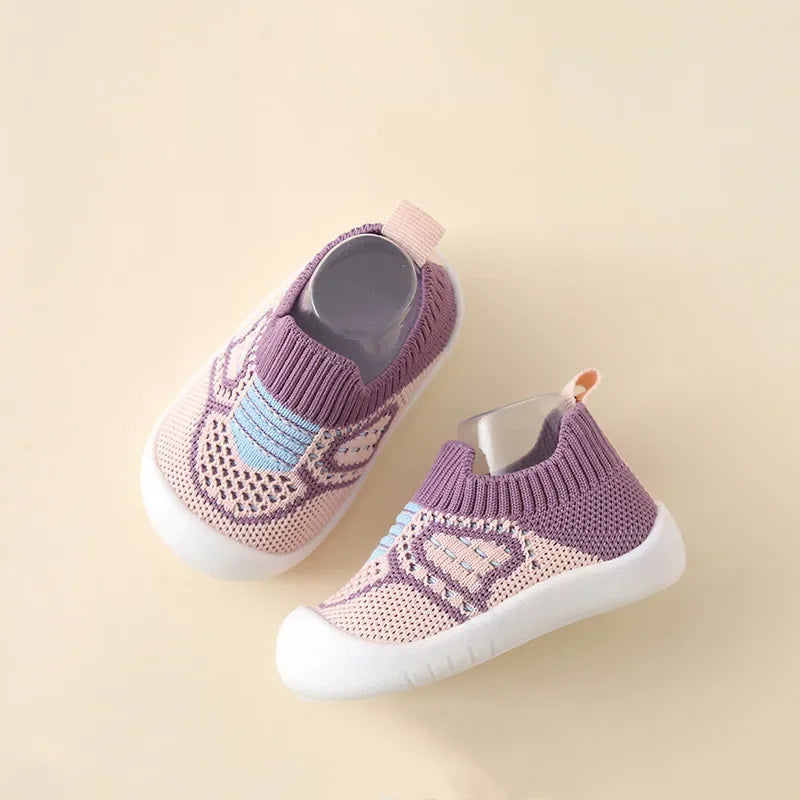 Baby Mesh Sock Shoes with Rubber Soles