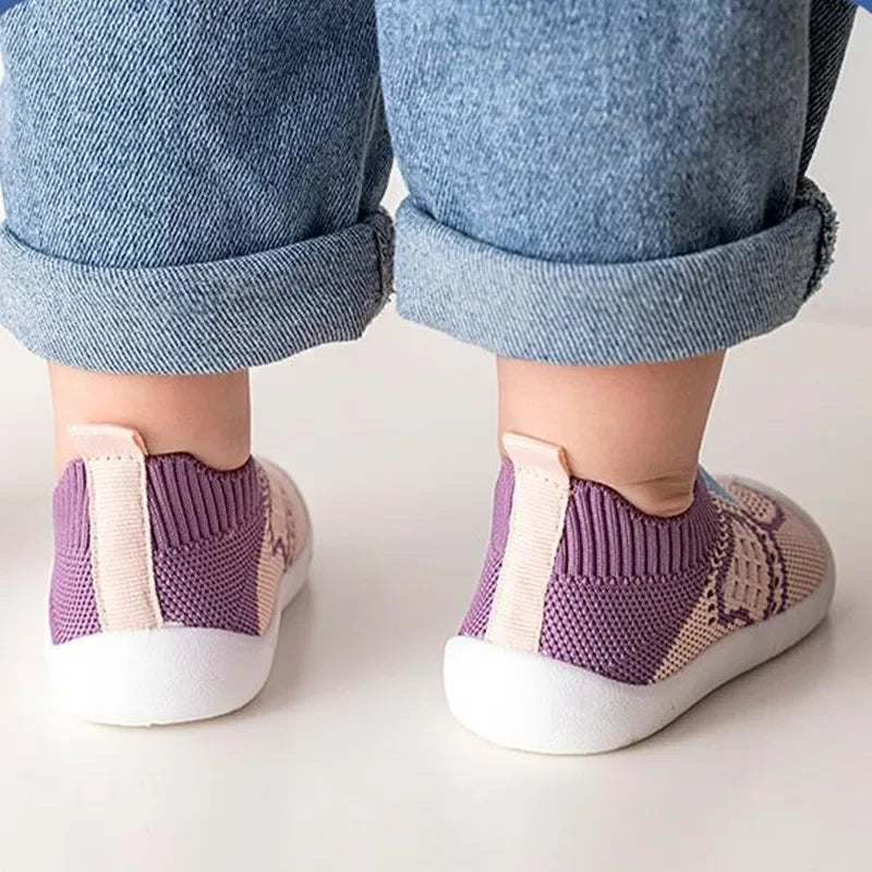 Baby Mesh Sock Shoes with Rubber Soles