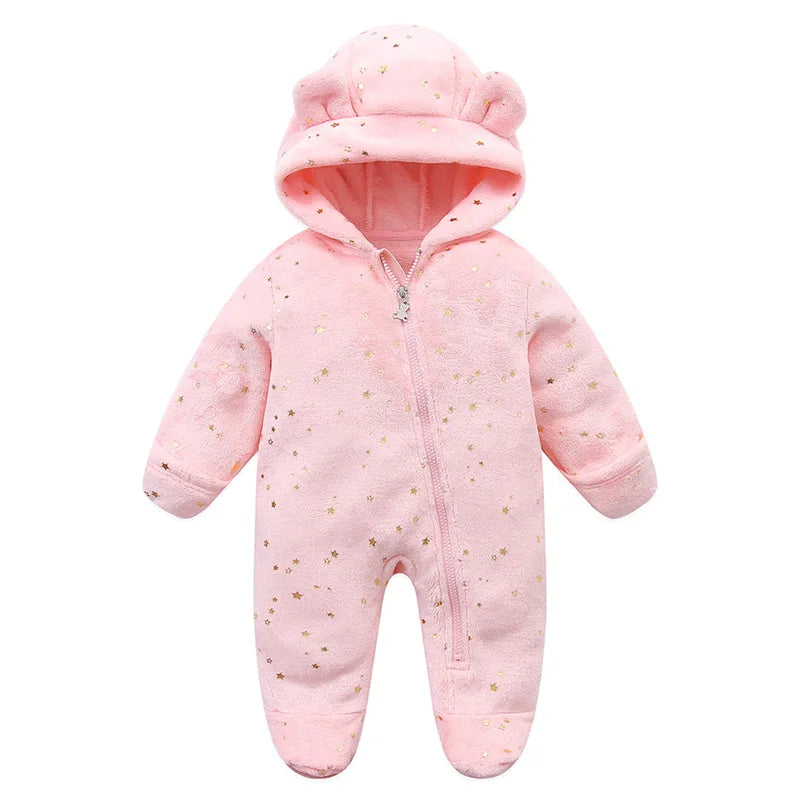 Baby Cartoon Flannel Romper