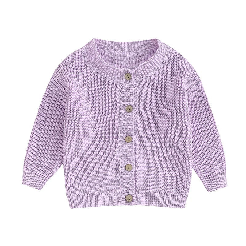 Baby Cotton Knitted Cardigan with Button Front