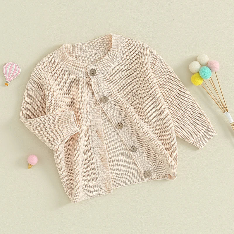 Baby Cotton Knitted Cardigan with Button Front