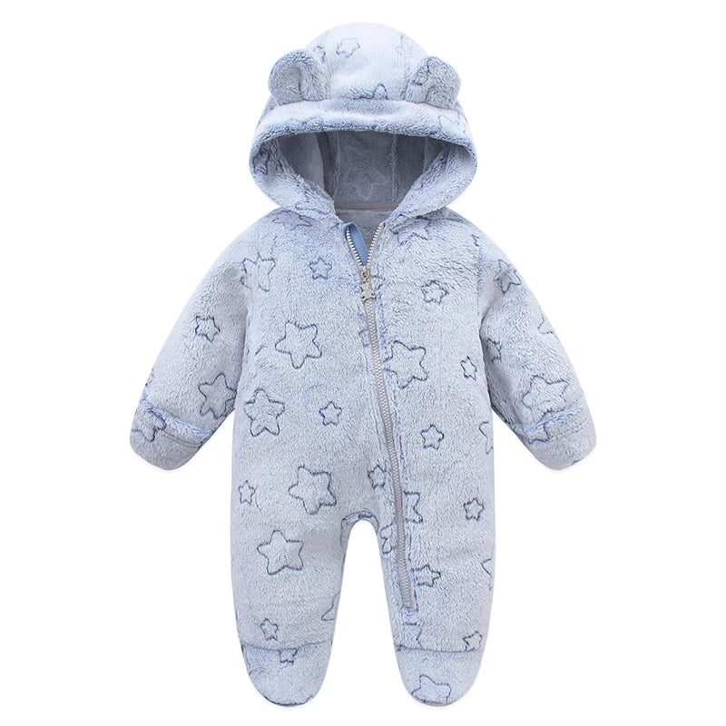 Baby Cartoon Flannel Romper