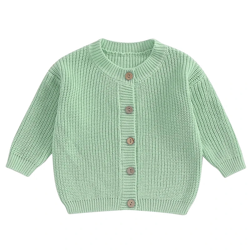 Baby Cotton Knitted Cardigan with Button Front