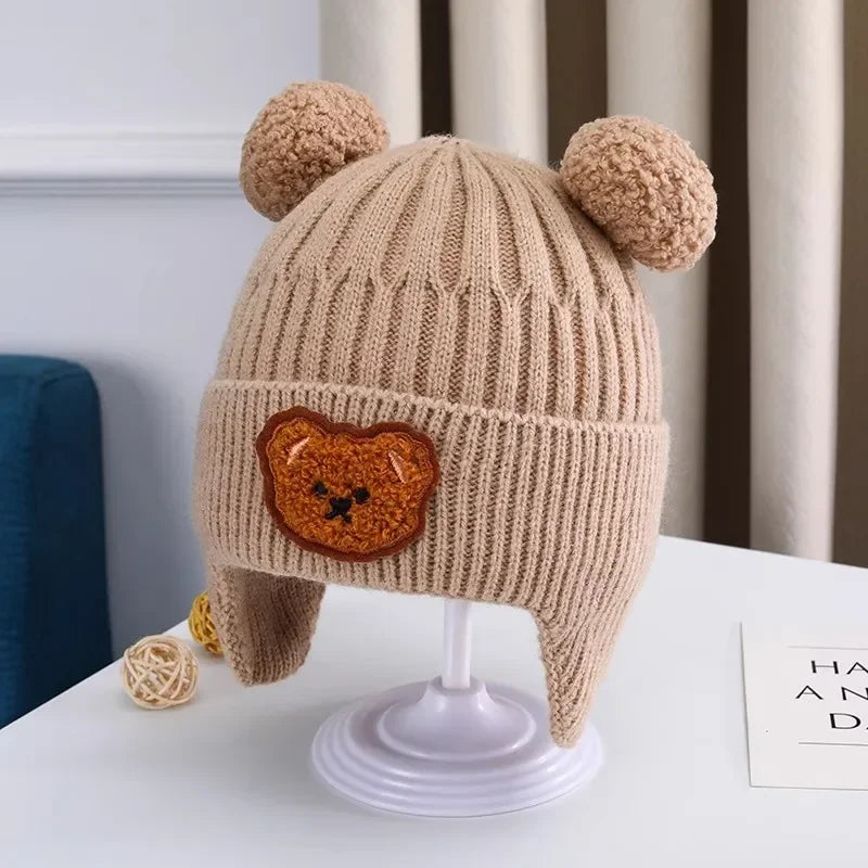 Baby Knitted Hat with Bear Ears
