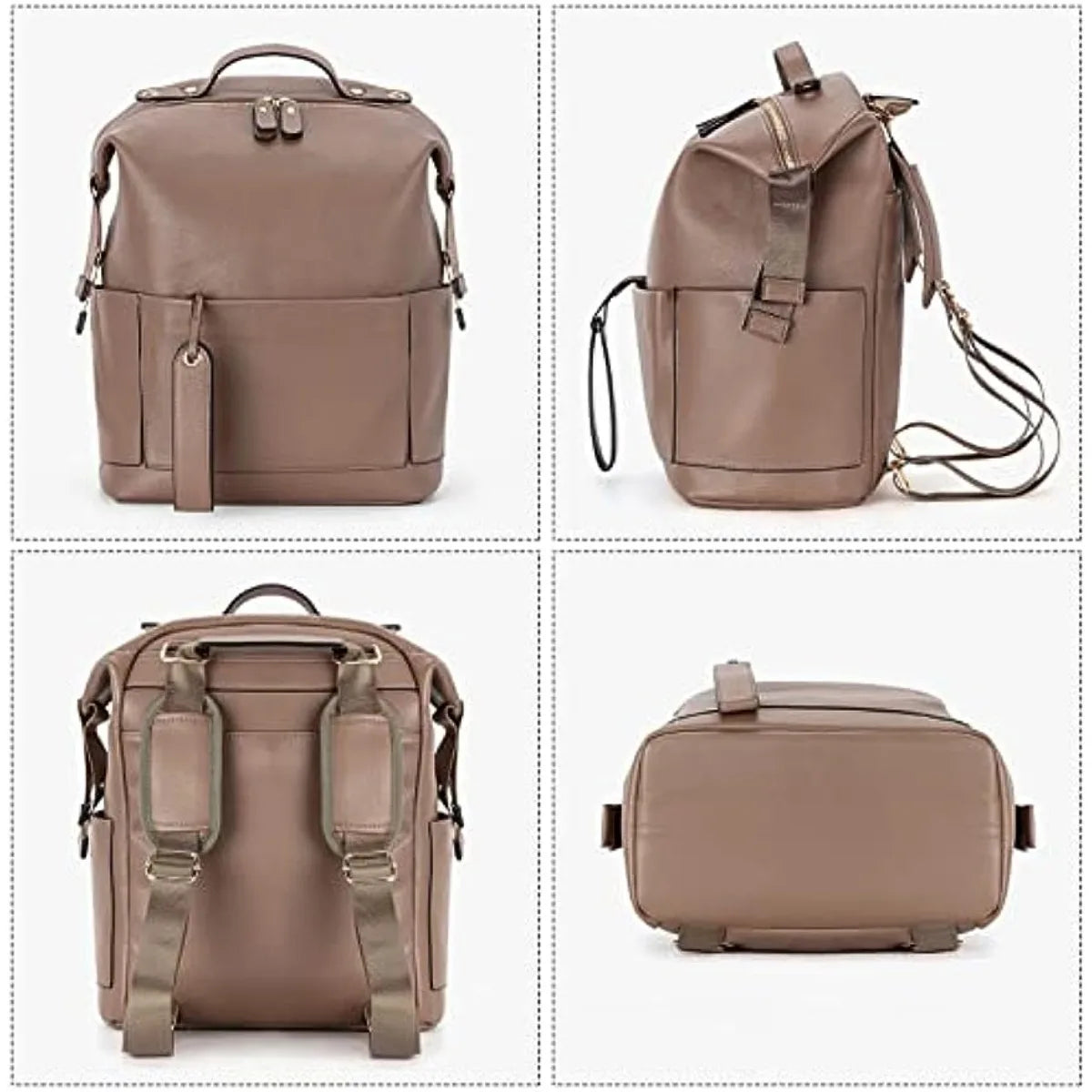 New 6 Types PU Leather Mommy Bag Large Capacity Backpack for Mom Infant Baby Stroller Bag with Changing Pad for Mom Baby Nursing