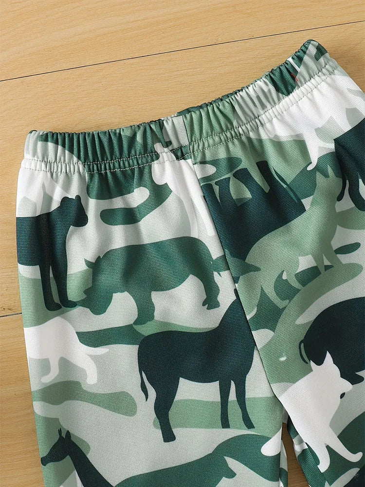 Children’s Jungle Print Hoodie & Camo Trousers Set