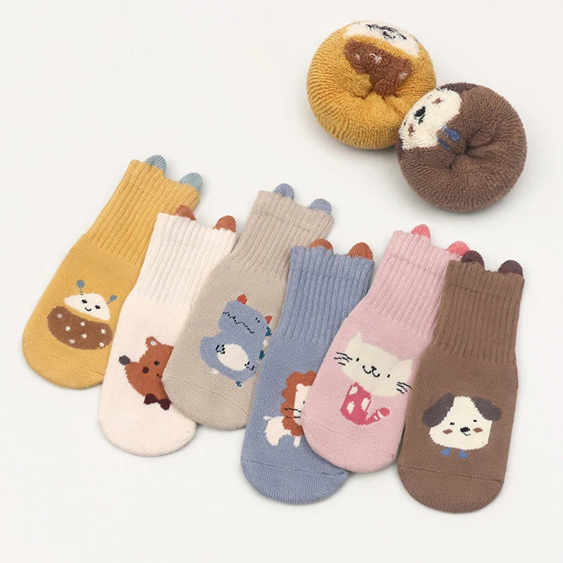 Baby Cartoon Socks – 6 Pairs
