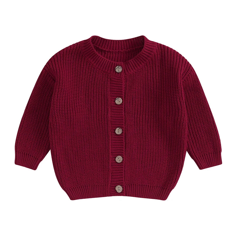 Baby Cotton Knitted Cardigan with Button Front
