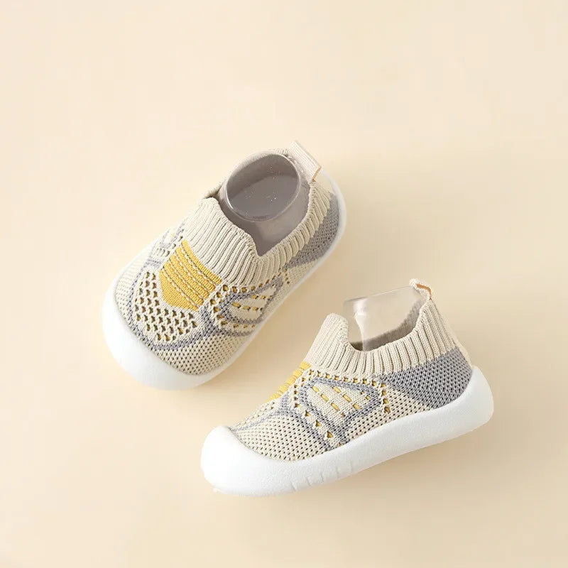 Baby Mesh Sock Shoes with Rubber Soles