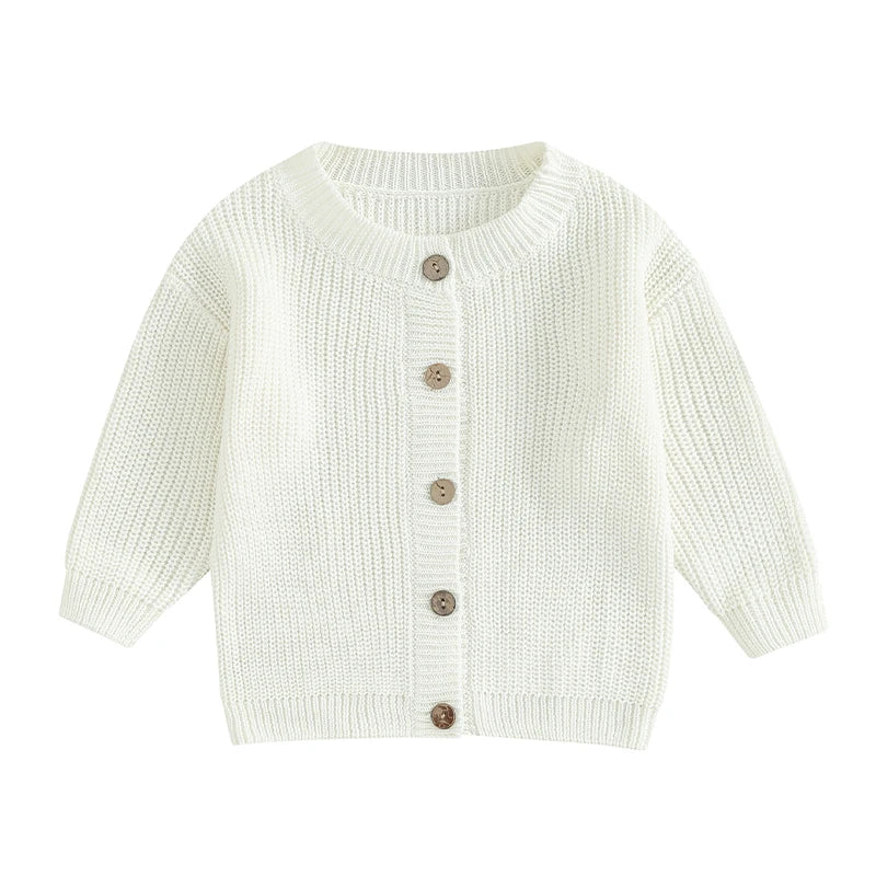 Baby Cotton Knitted Cardigan with Button Front