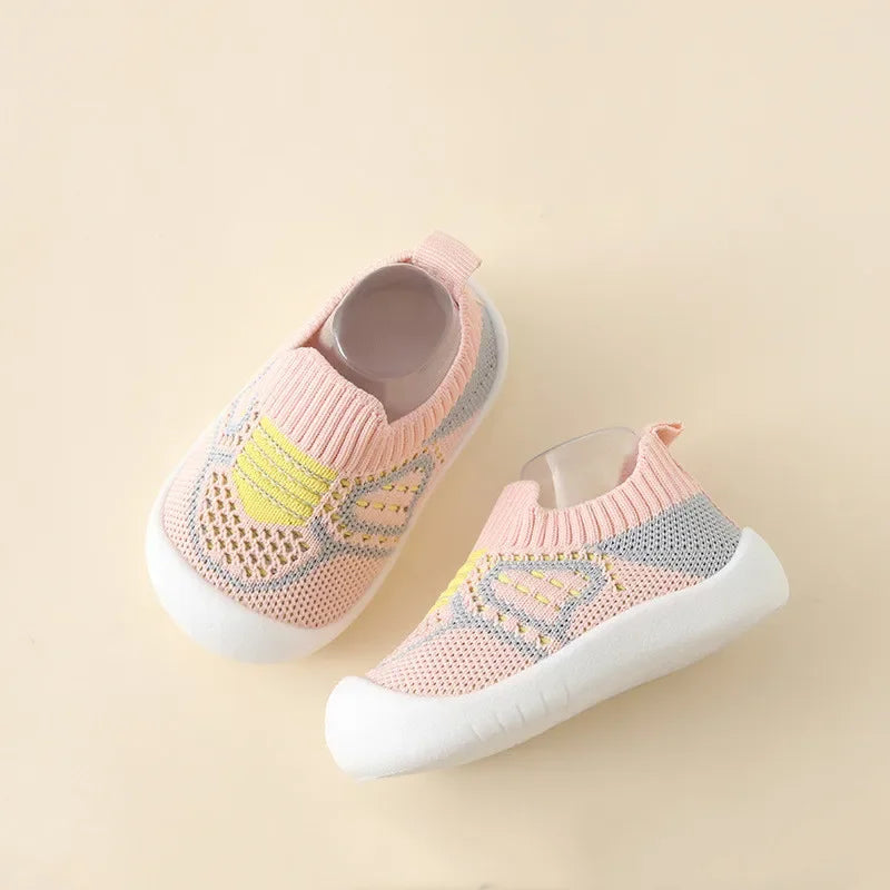 Baby Mesh Sock Shoes with Rubber Soles