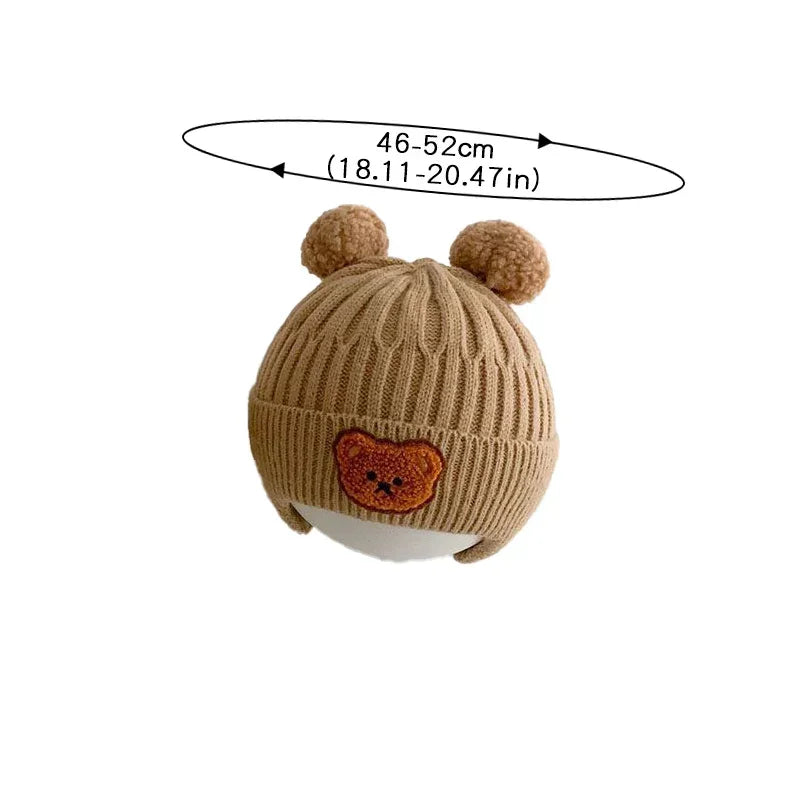 Baby Knitted Hat with Bear Ears