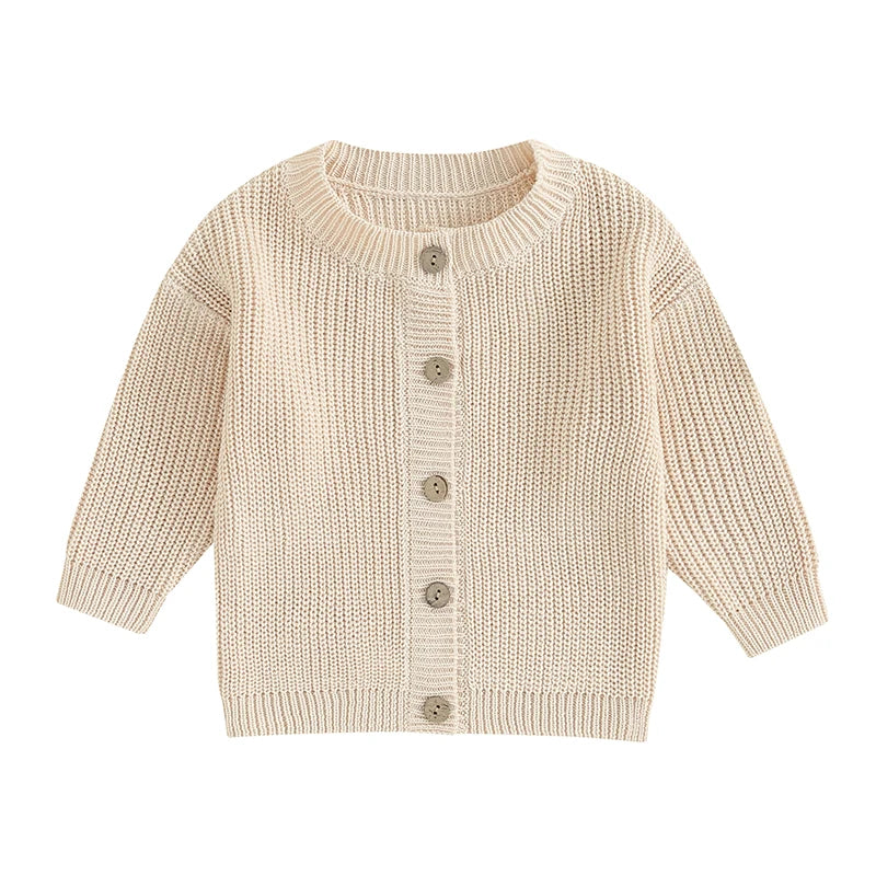 Baby Cotton Knitted Cardigan with Button Front