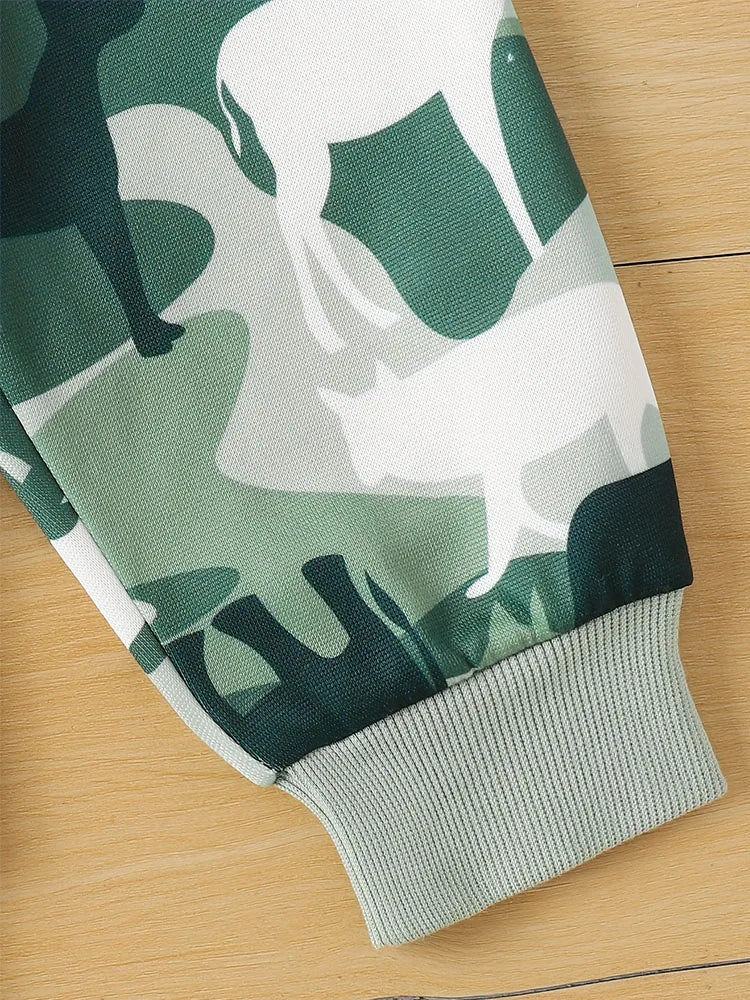 Children’s Jungle Print Hoodie & Camo Trousers Set