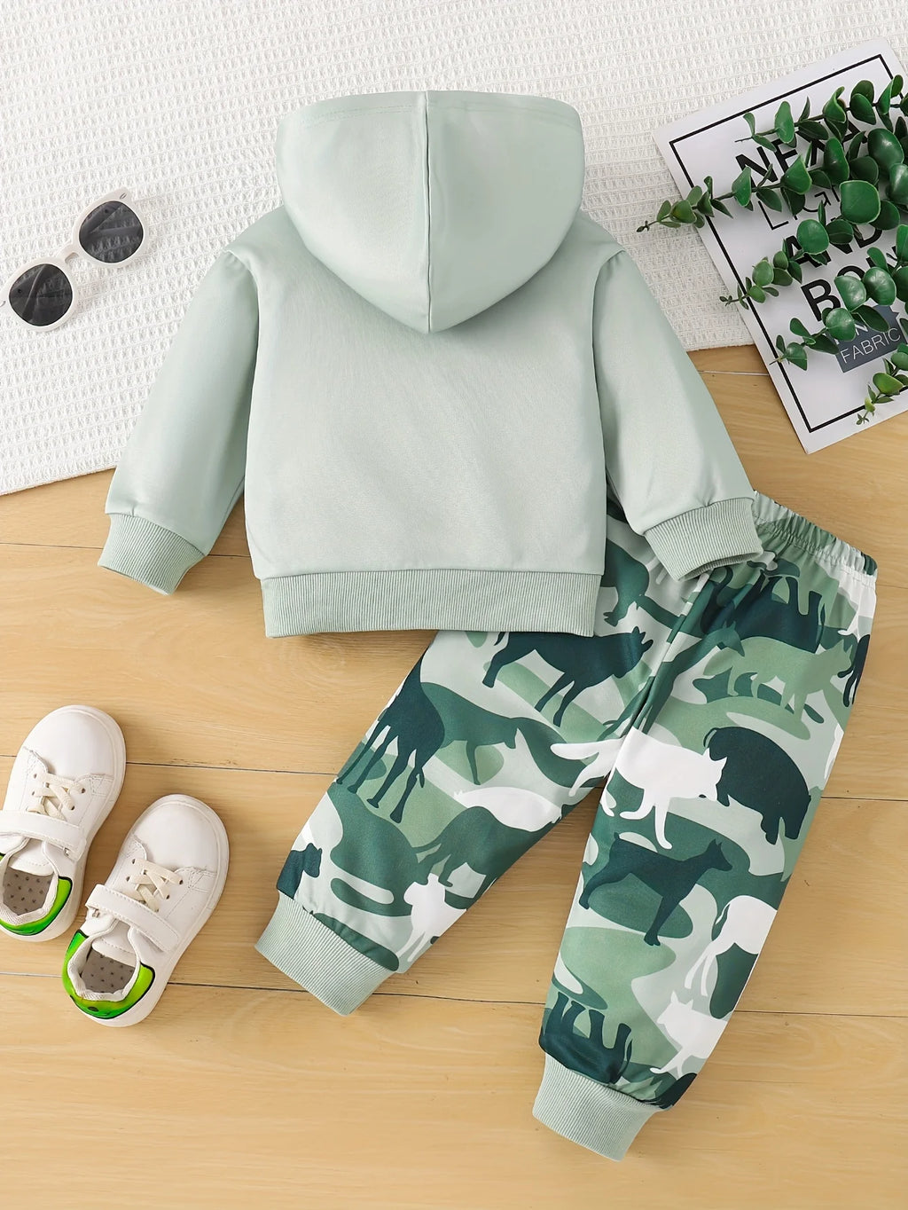 Children’s Jungle Print Hoodie & Camo Trousers Set
