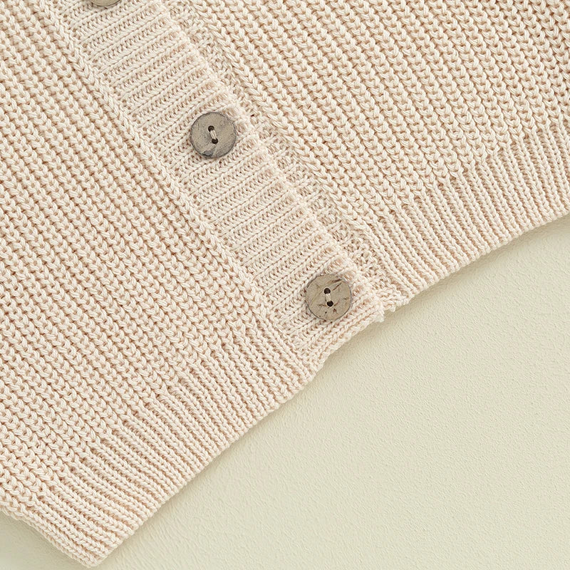 Baby Cotton Knitted Cardigan with Button Front