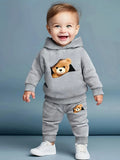 Baby Bear Print Sweatshirt & Trousers Set