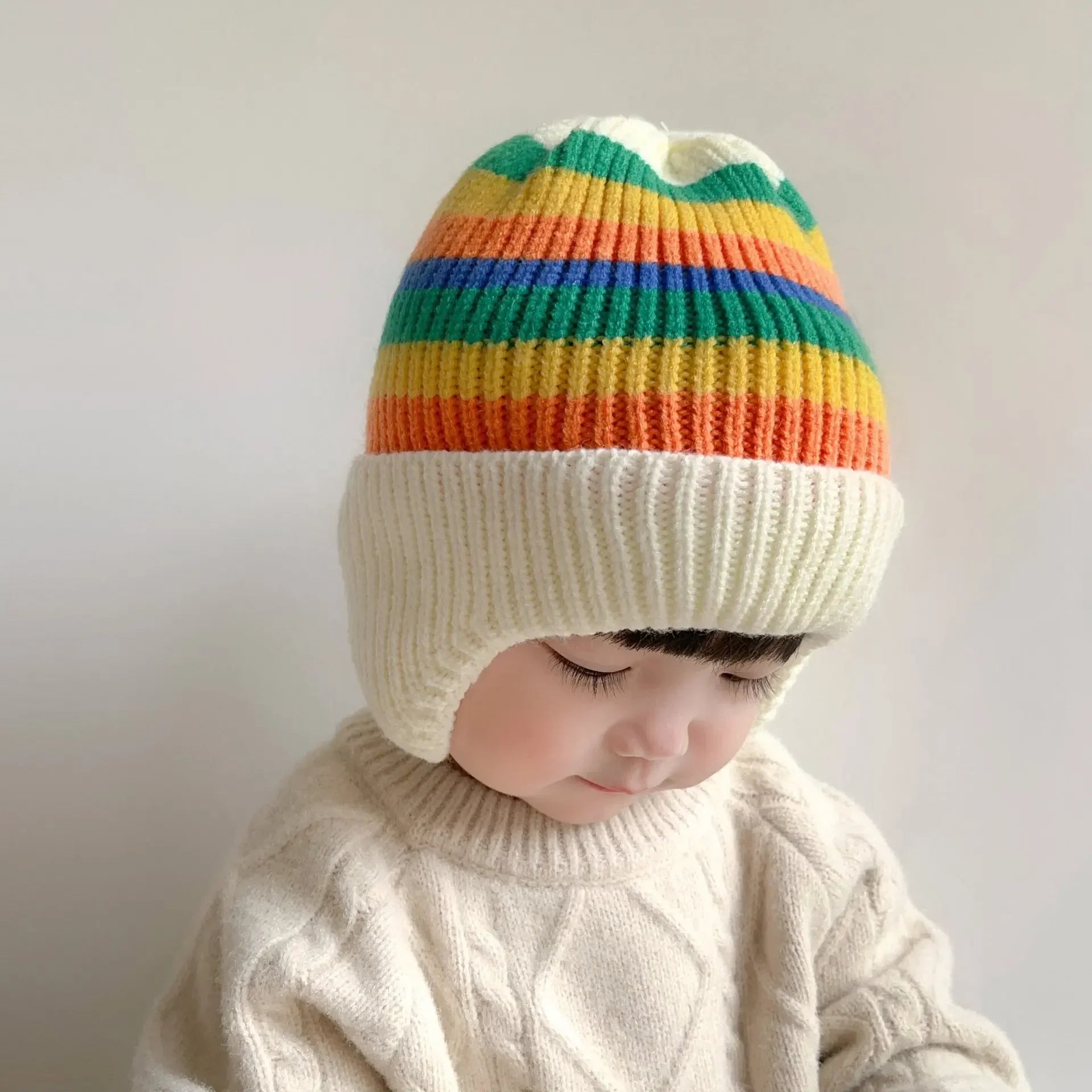 Baby Knitted Hat with Bear Ears