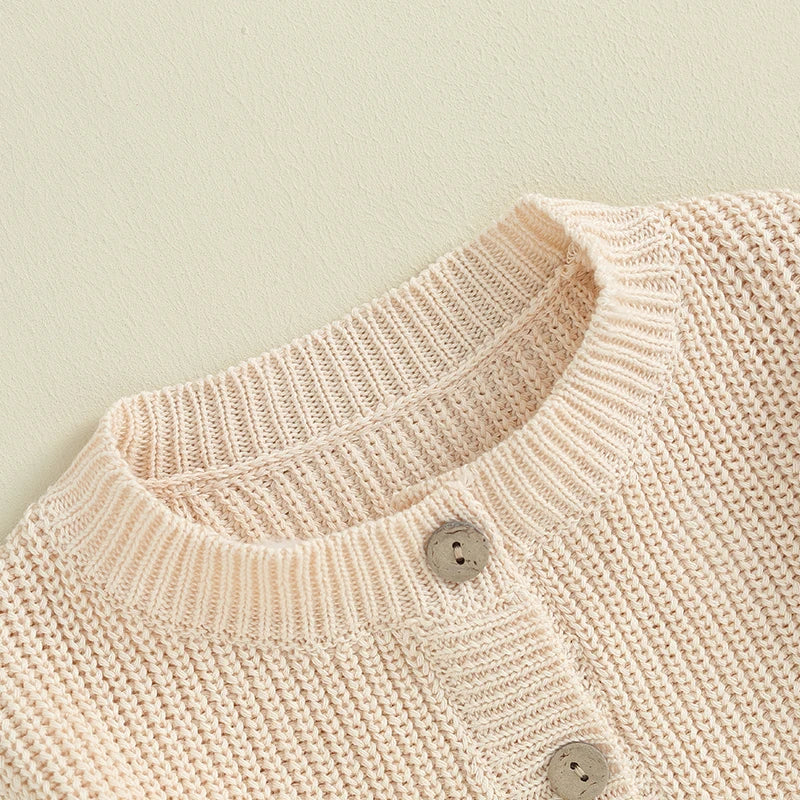 Baby Cotton Knitted Cardigan with Button Front