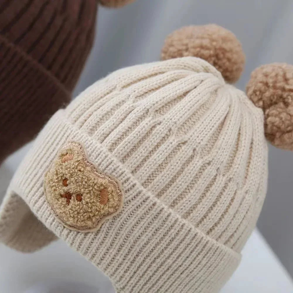 Baby Knitted Hat with Bear Ears