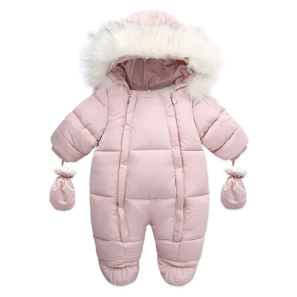 Baby Fleece-Lined Hooded Romper