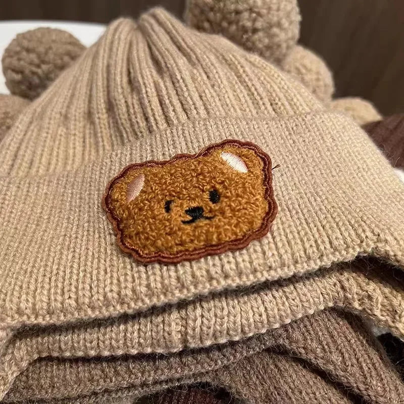 Baby Knitted Hat with Bear Ears