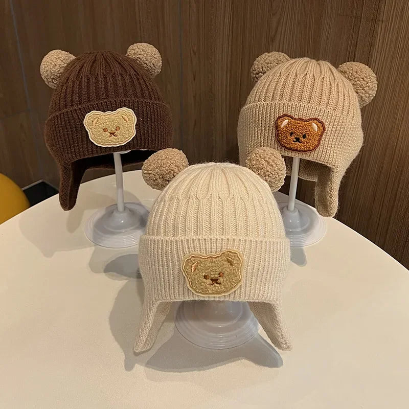 Baby Knitted Hat with Bear Ears