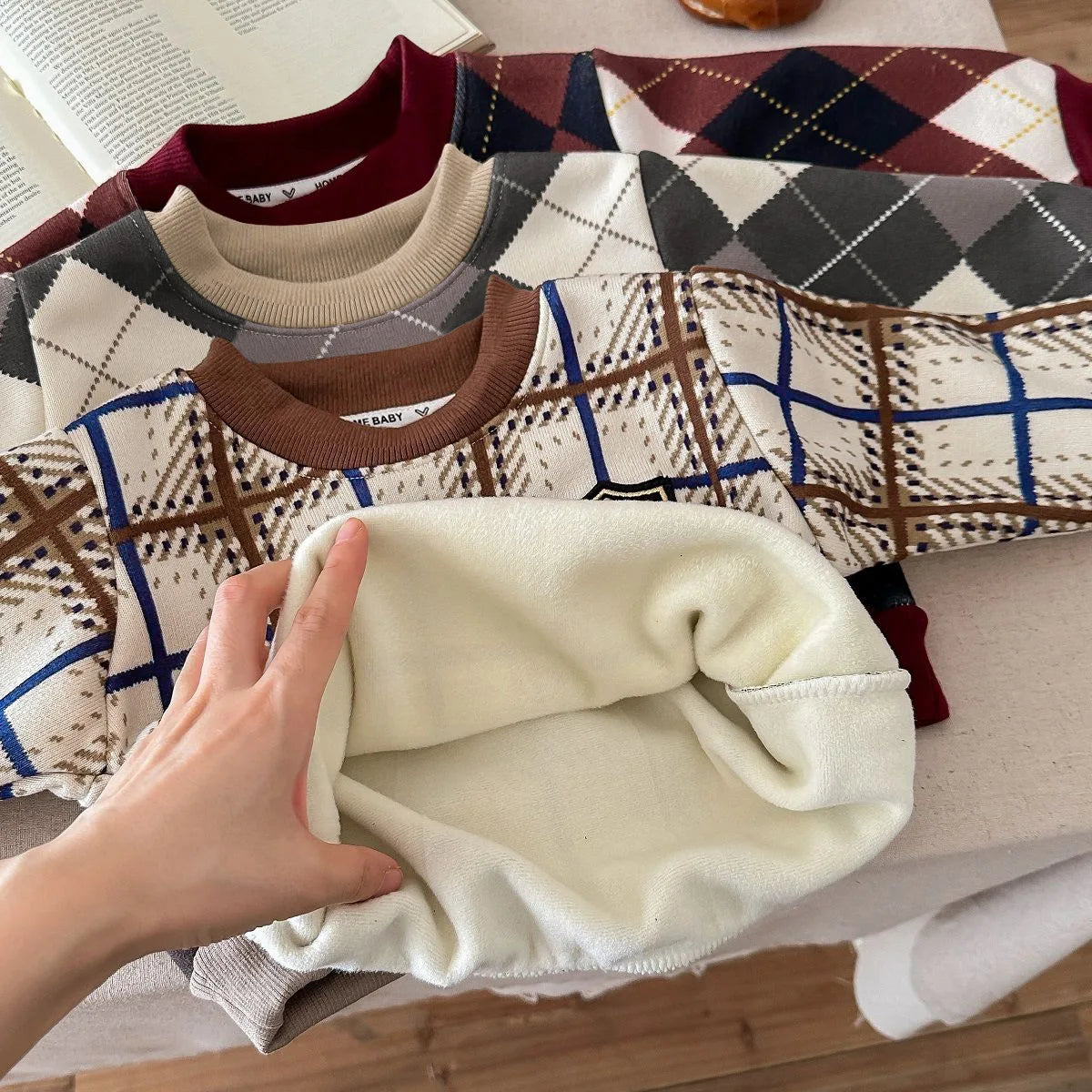 Baby & Children’s Fleece-Lined Knitted Jumper