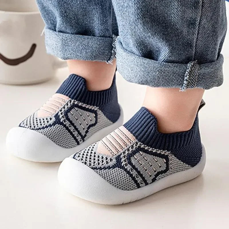 Baby Mesh Sock Shoes with Rubber Soles