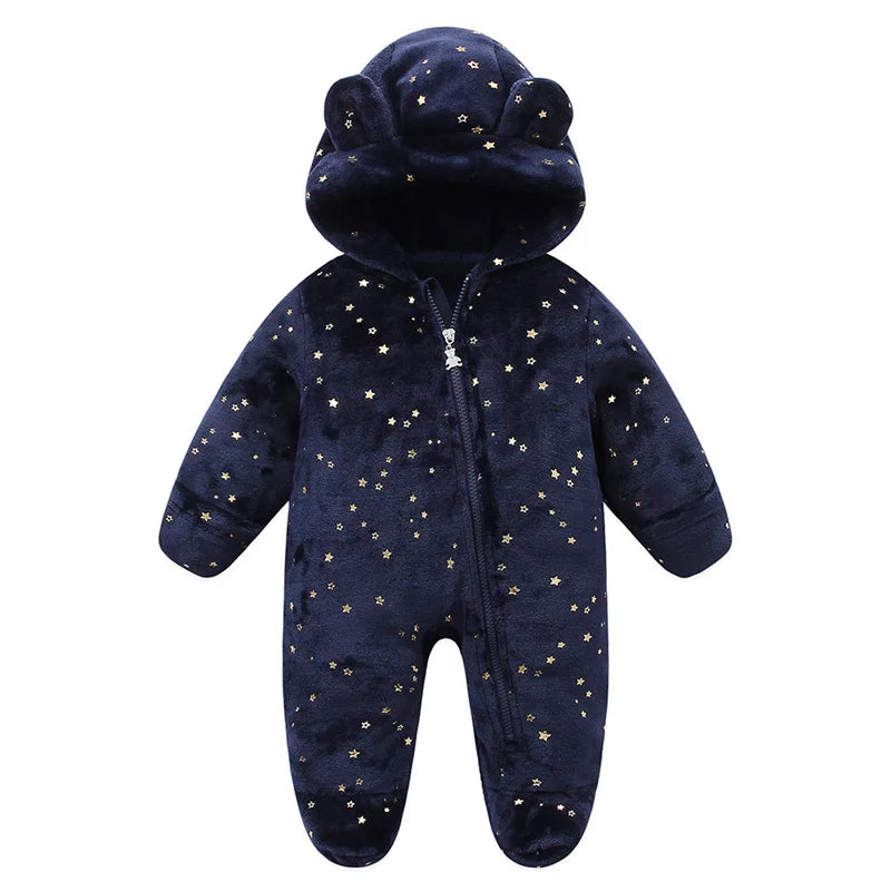 Baby Cartoon Flannel Romper