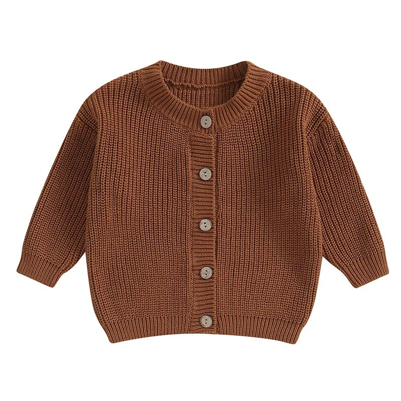 Baby Cotton Knitted Cardigan with Button Front