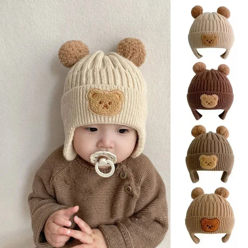 Baby Knitted Hat with Bear Ears