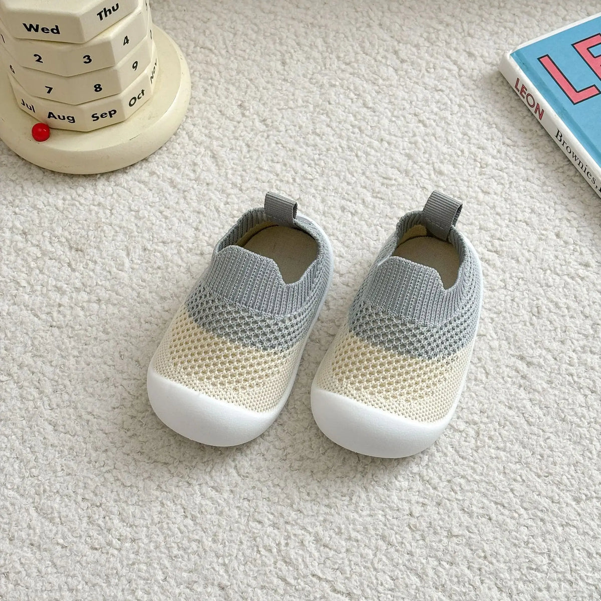 Baby Mesh Sock Shoes with Rubber Soles