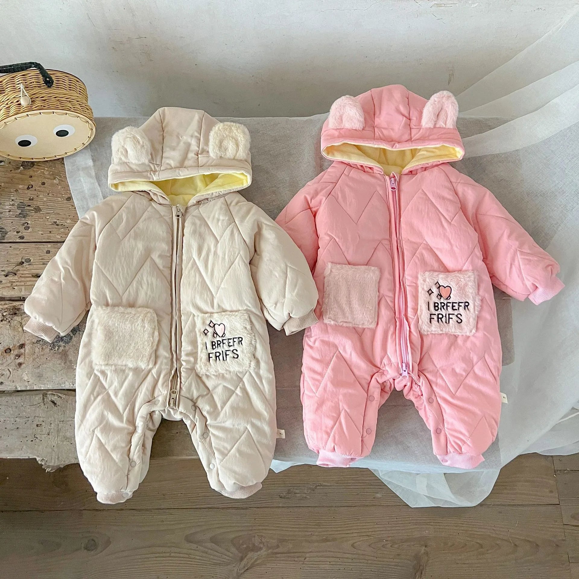 Baby Padded Hooded Romper