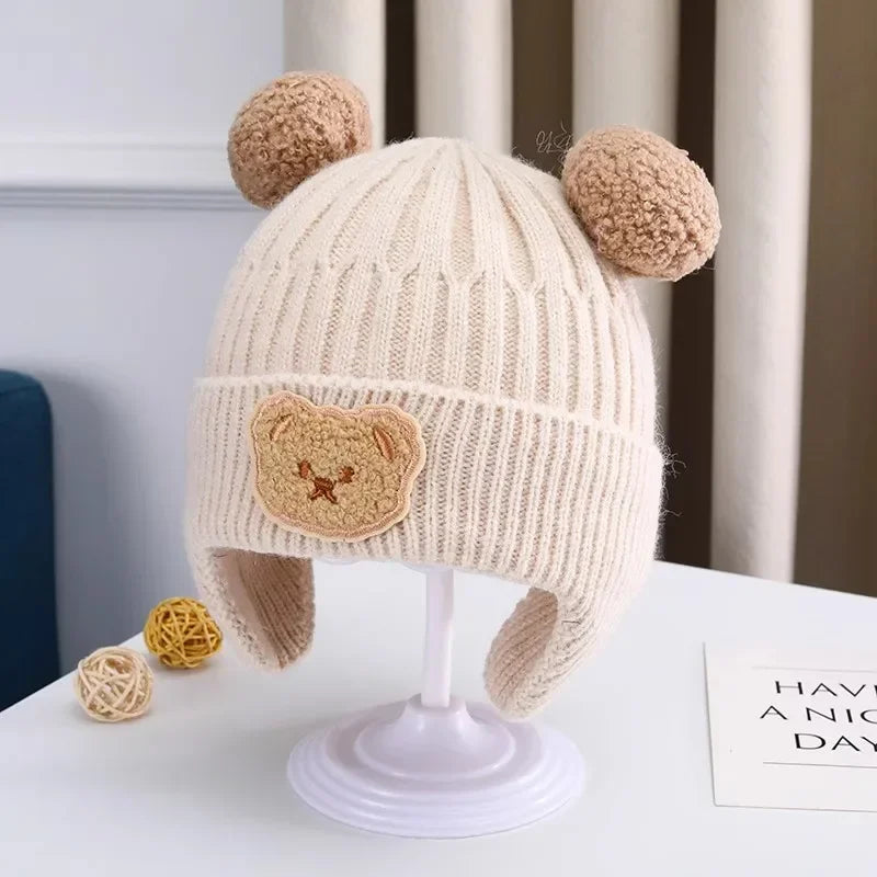 Baby Knitted Hat with Bear Ears