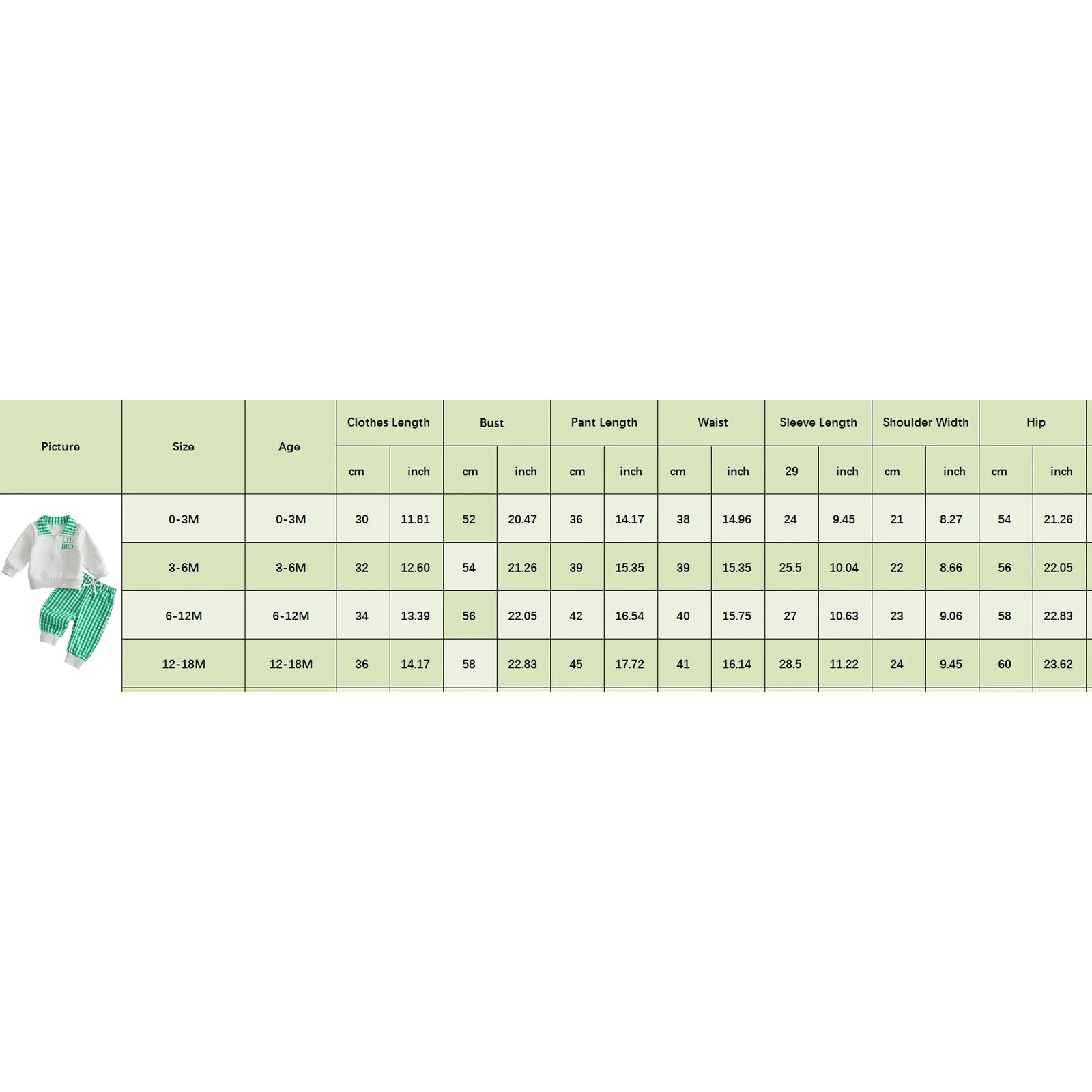 Baby Zip-Neck Sweatshirt & Checked Trousers Set